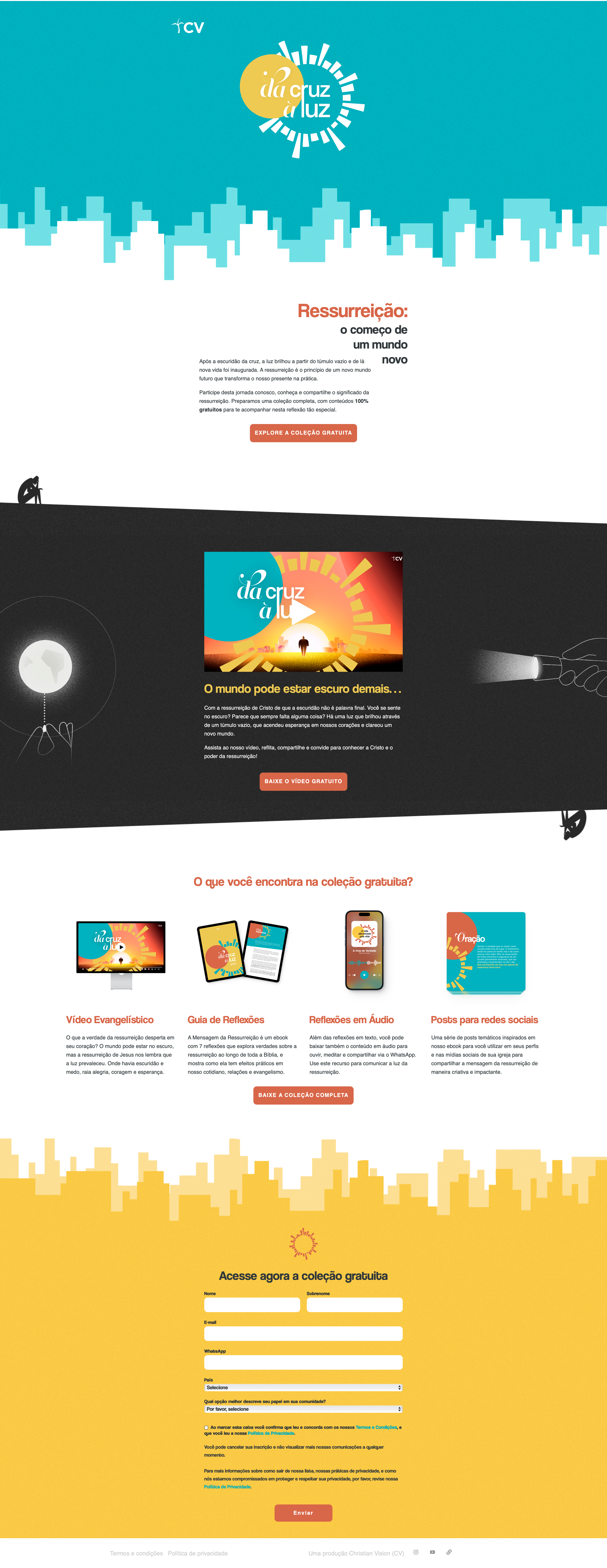 Landing Page de Páscoa Desktop
