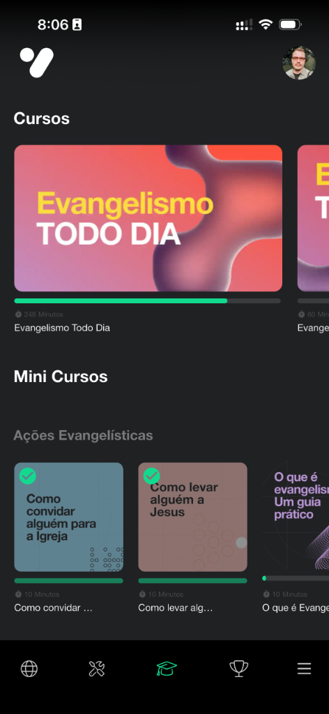 Aba de Cursos yesHEis